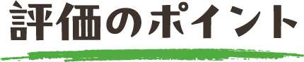 評価のポイント