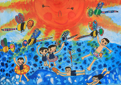 トンボ絵画コンクール 第31回 小学1年生の部 入選 トンボ学生服 とんぼ体操服の株式会社トンボ