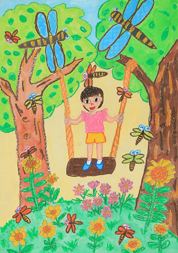 トンボ絵画コンクール 第31回 小学1年生の部 入選 トンボ学生服 とんぼ体操服の株式会社トンボ