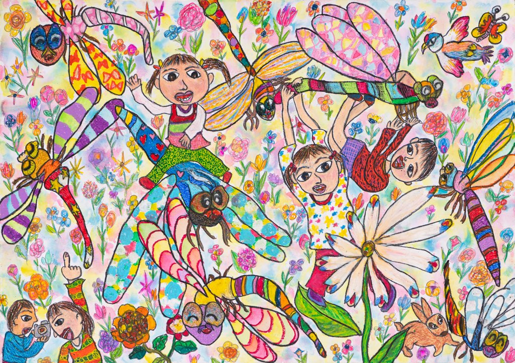 小学2年生の部 入賞作品 トンボ絵画コンクール