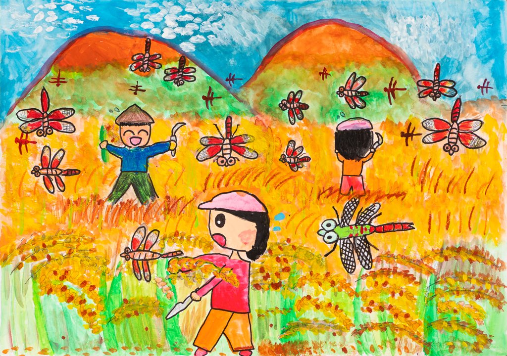 小学2年生の部 入賞作品 トンボ絵画コンクール