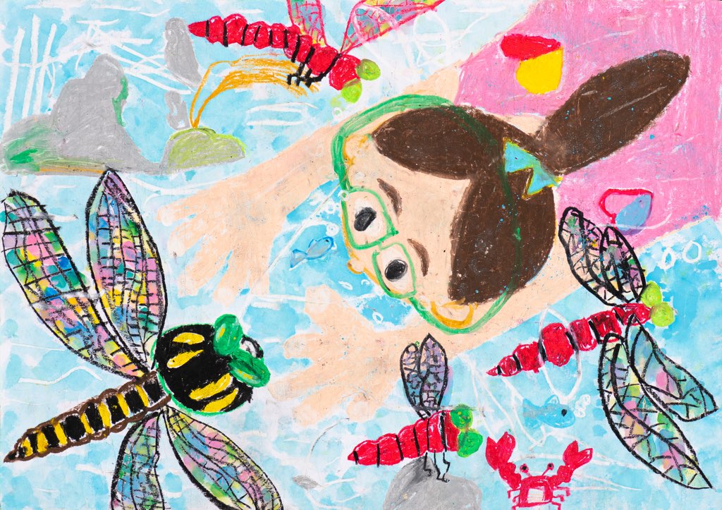 小学2年生の部 入賞作品 トンボ絵画コンクール