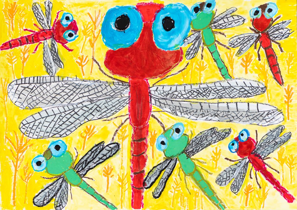 小学2年生の部 入賞作品 トンボ絵画コンクール
