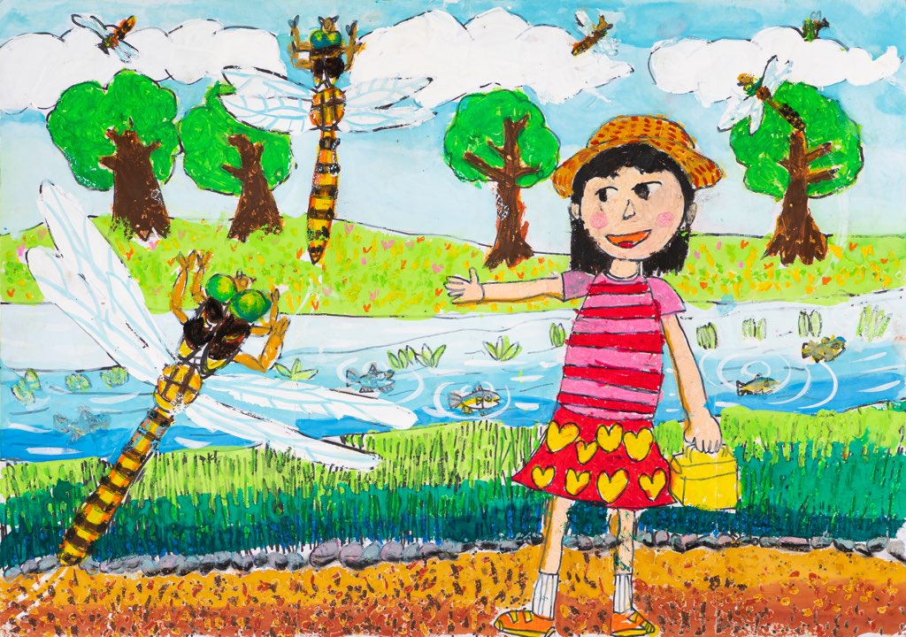 小学2年生の部 入賞作品 トンボ絵画コンクール