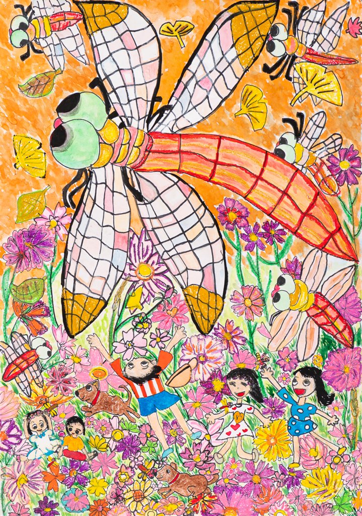 小学2年生の部 入賞作品 トンボ絵画コンクール