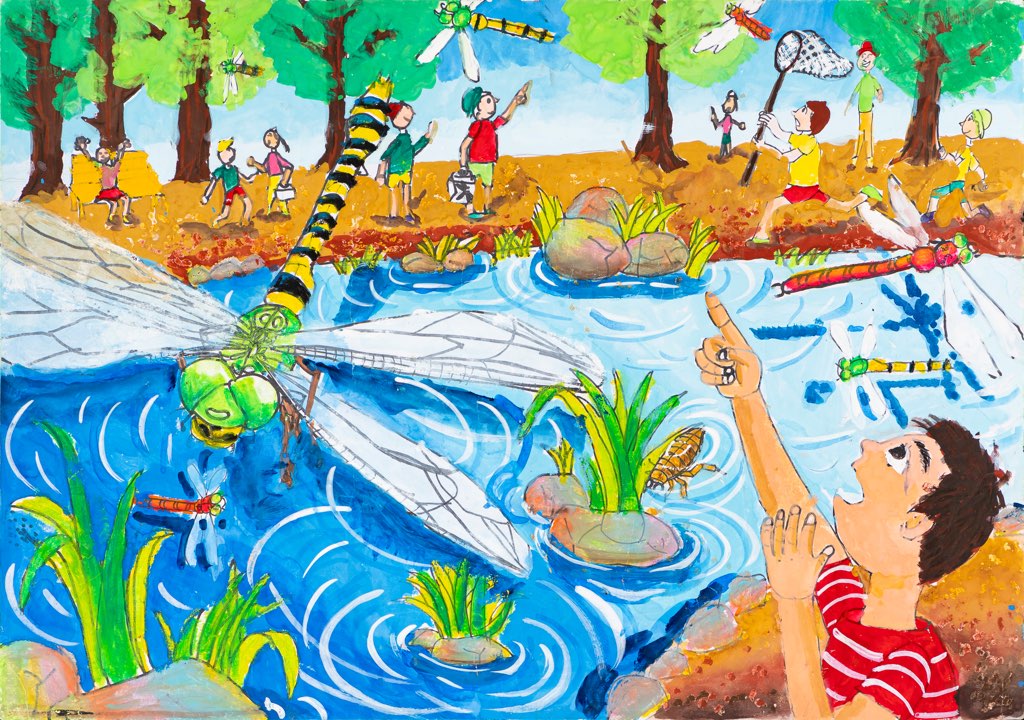 小学3年生の部 入賞作品 トンボ絵画コンクール