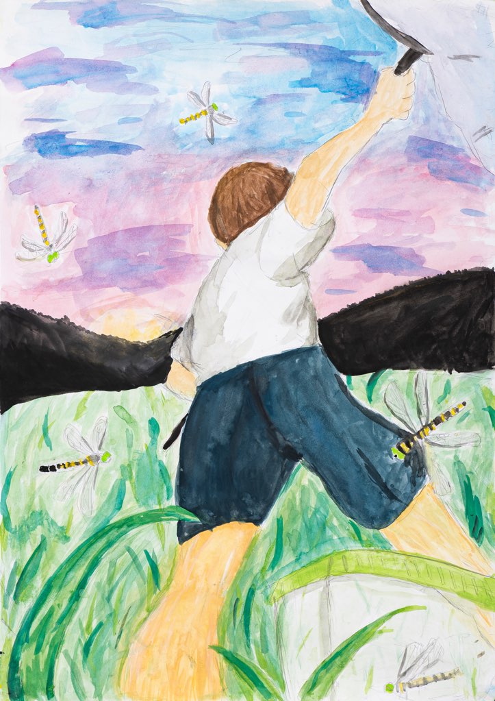 小学生の絵　絵画　美術品 今日の年中クラスの作品 森の中の昆虫達🐜🐞🪲 たくさん描けまし