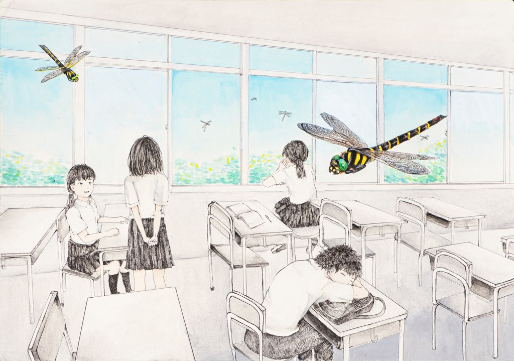 中学生の部 入賞作品：トンボ絵画コンクール