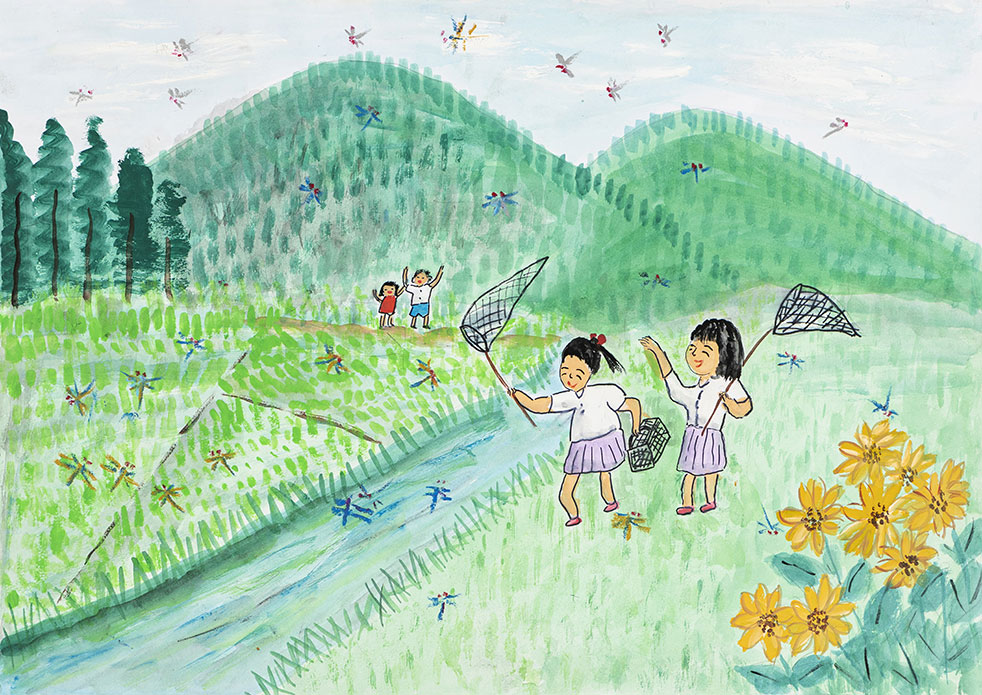 小学3年生の部入賞作品 | WELOVEトンボ絵画コンクール