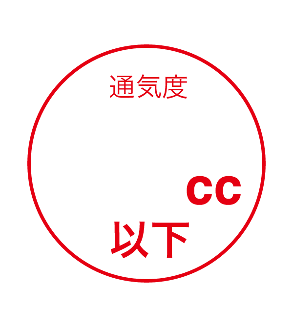 通気度10cc以下